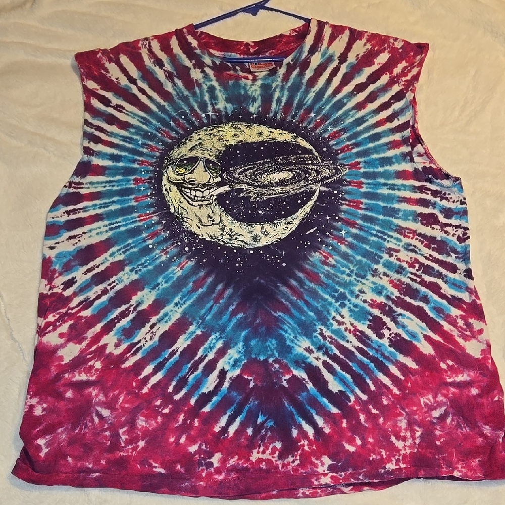 Hanes 100% Cotton Pre- Shrunk Colorful Tie Died Tee.